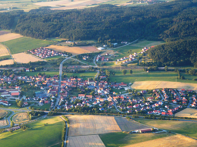Gemeinde Oberdachstetten - Luftaufnahme